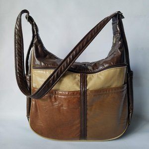 Vintage 70’s Vegan Leather Colorblock Shoulder Bag